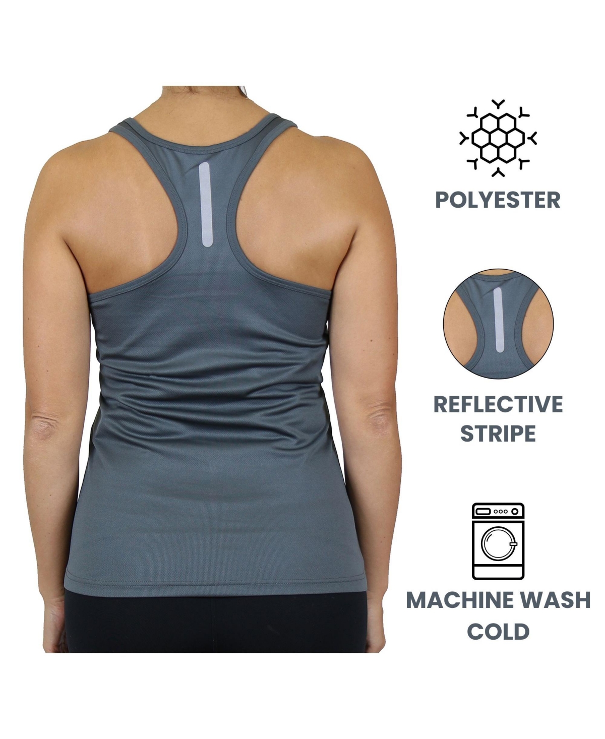 Galaxy By Harvic Women's Moisture Wicking Racerback Tanks