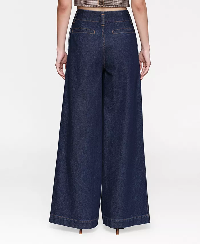 Women's Wide Leg Hollywood Waist Jeans - thumbnail 5
