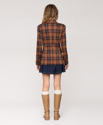 Women's Button Front Spread Hourglass Blazer