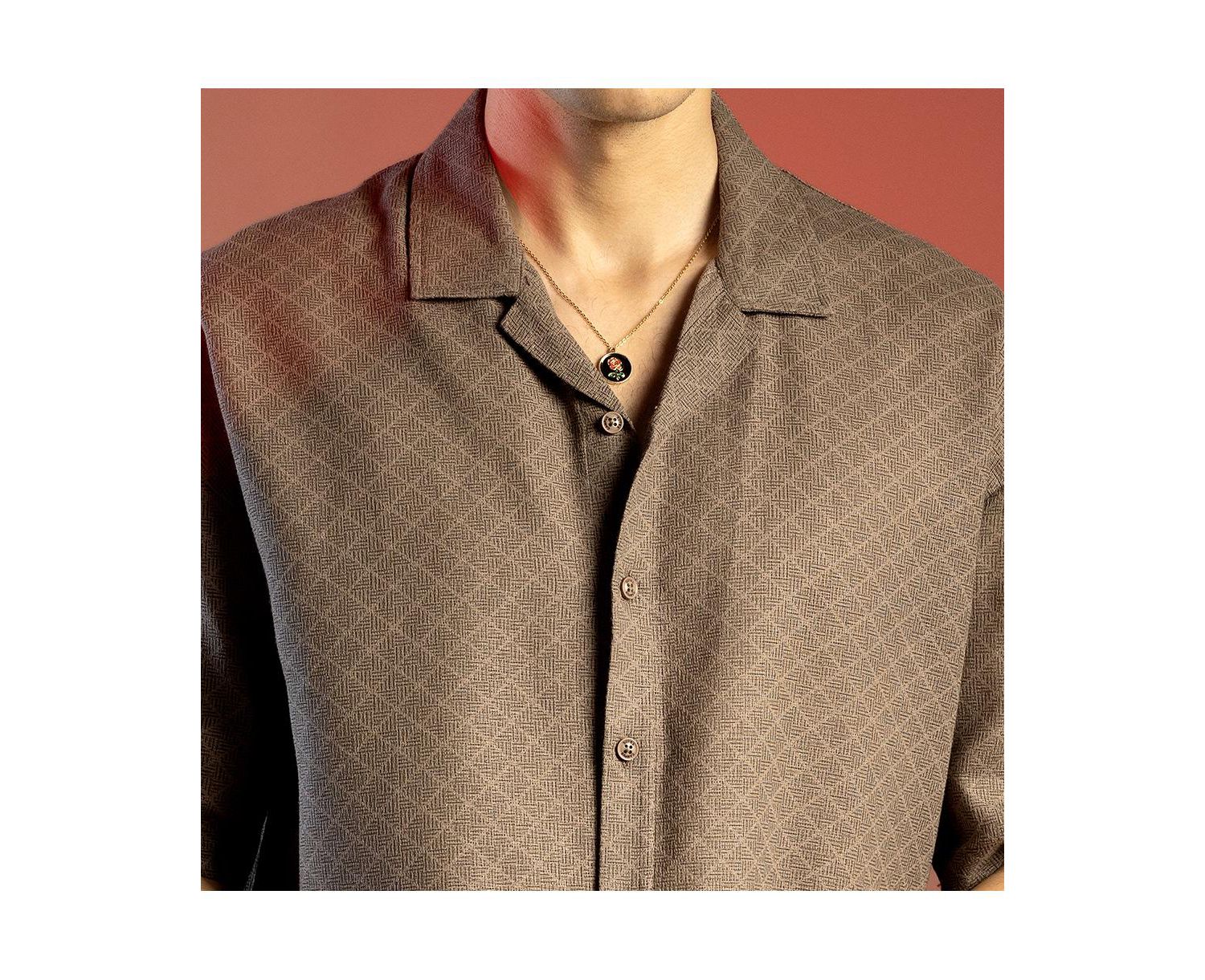 Quad-Lined Oversized Shirt