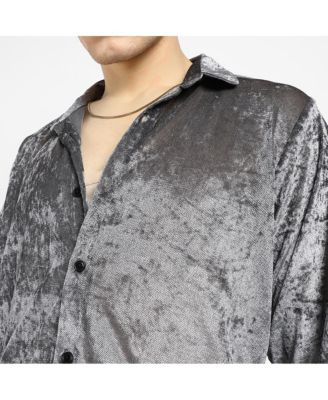 Men's Solid Velvet Shirt