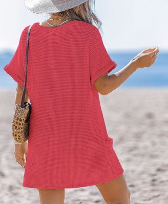 Women's Sunny Days Only Green Cover-Up Mini Beach Dress