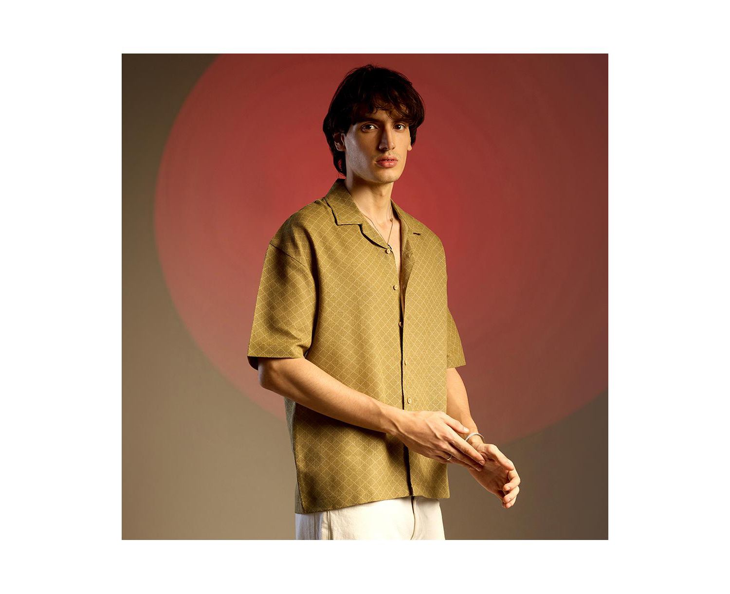 Men's Quad-Lined Oversized Shirt