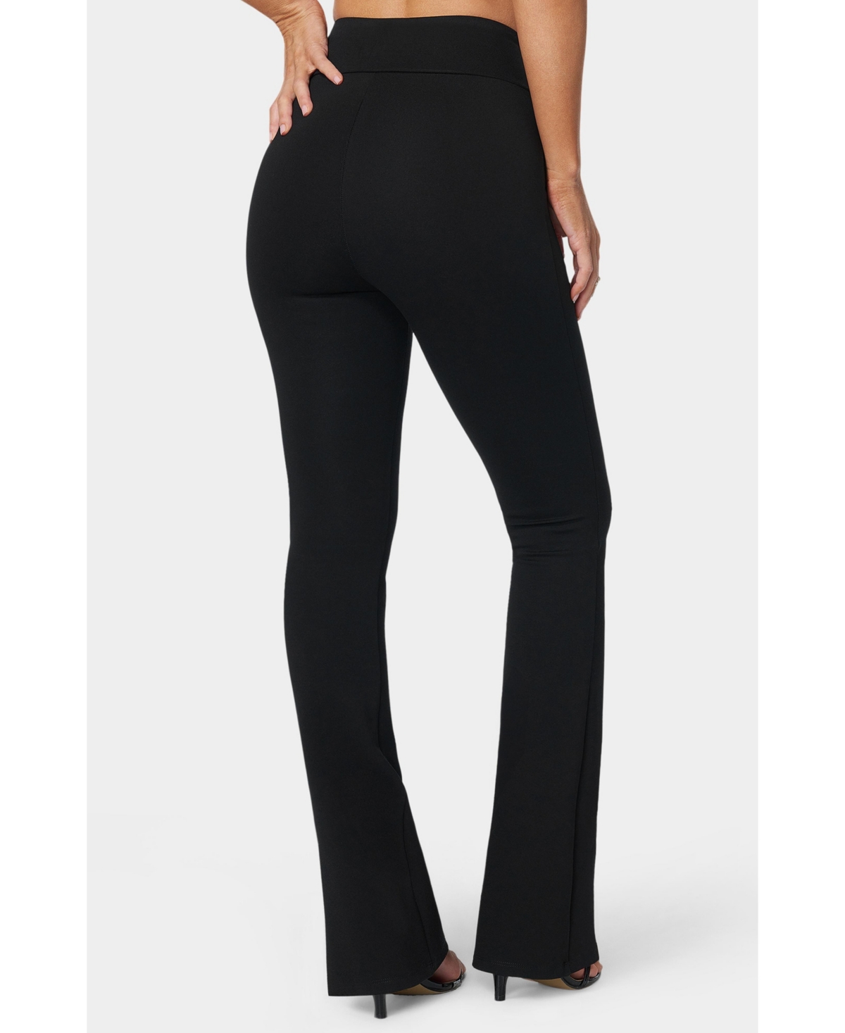 Bebe Twisted Waist Flared Leg Pant