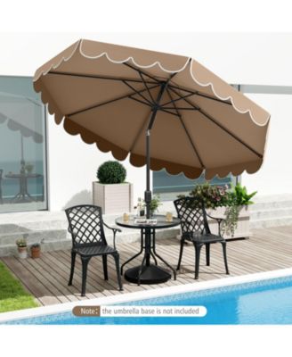 10 Feet Patio Umbrella Outdoor Market Umbrella with Crank Tilt Adjustment