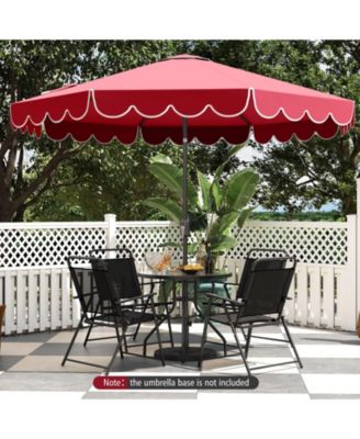 10 Feet Patio Umbrella Outdoor Market Umbrella with Crank Tilt Adjustment