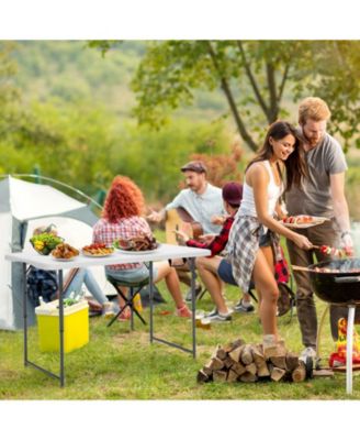 3-Level Height Adjustable Folding Table for Versatile Use
