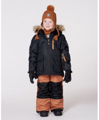 Boy Two-Piece Play Snowsuit with Contrast Jacket Brown Sugar - Toddler|Child