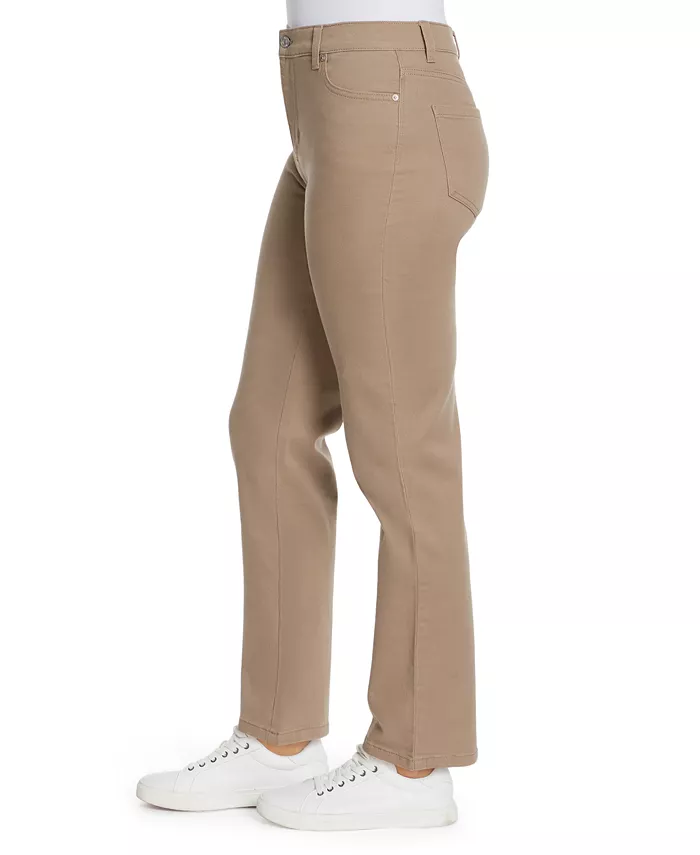 Women's Amanda Colored Twill Straight-Leg Jeans,in Regular, Short & Long - thumbnail 2