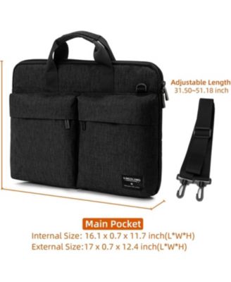 15.6 inch Laptop Shoulder Bag,Slim Shockproof Computer Sleeve Notebook Ultrabooks Carrying Case Handbag Cover Fit for Acer Asus Dell Lenovo HP Toshiba, Black