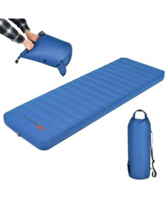 Self-Inflating Folding Camping Sleeping Mattress with Carrying Bag - Blue