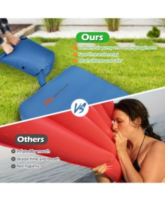Self-Inflating Folding Camping Sleeping Mattress with Carrying Bag - Blue
