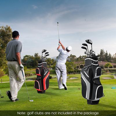 Gray Golf Cart Bag with 14-Way Top Dividers