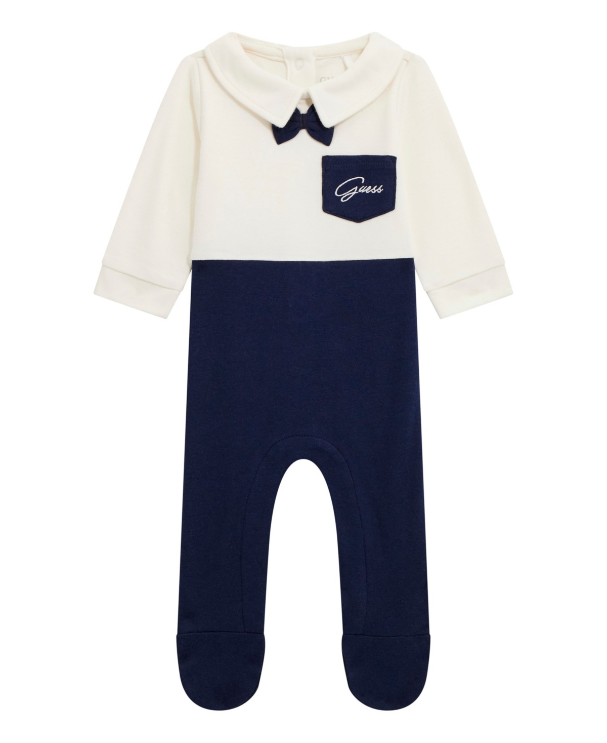 Guess Baby Boys Brushed Interlock Coverall In Black