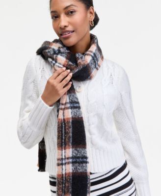 Brushed Plaid Blanket Wrap