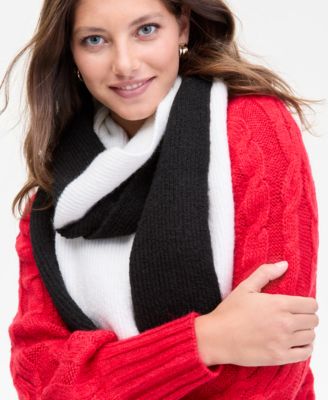 On 34th - Brushed Rib Colorblocked Scarf