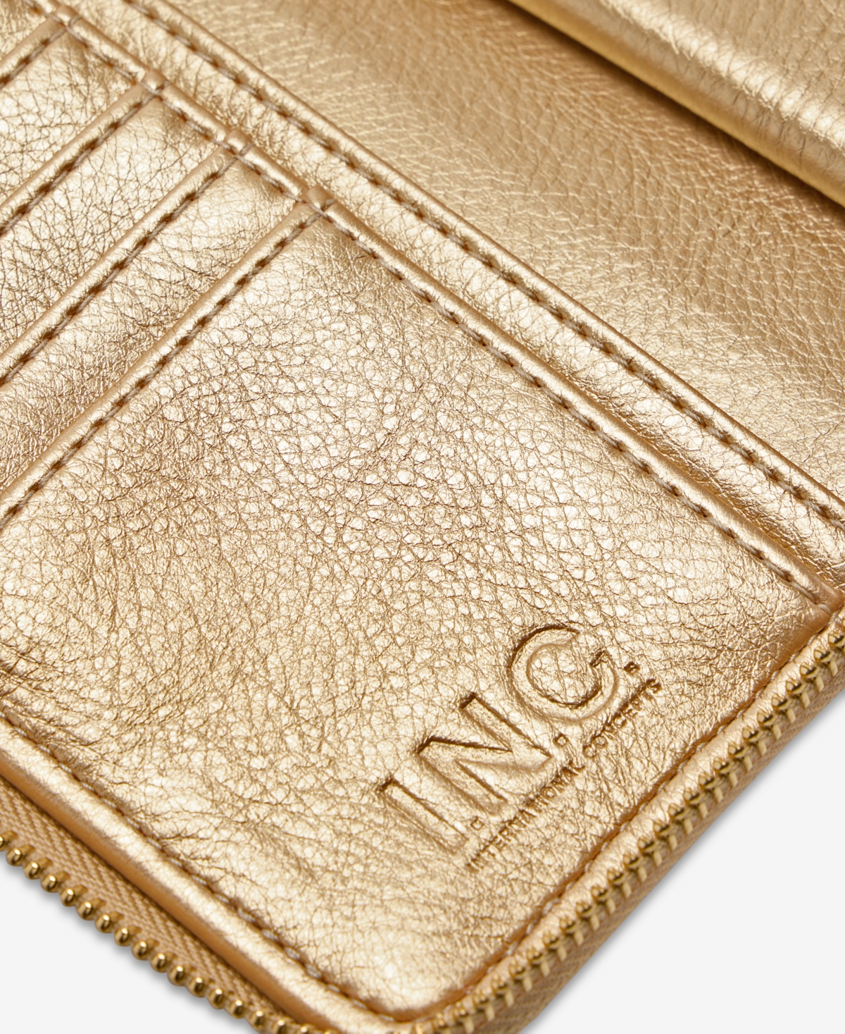 Inc International Concepts Hazell Quilted Wristlet, Macy's Exclusive In Gold