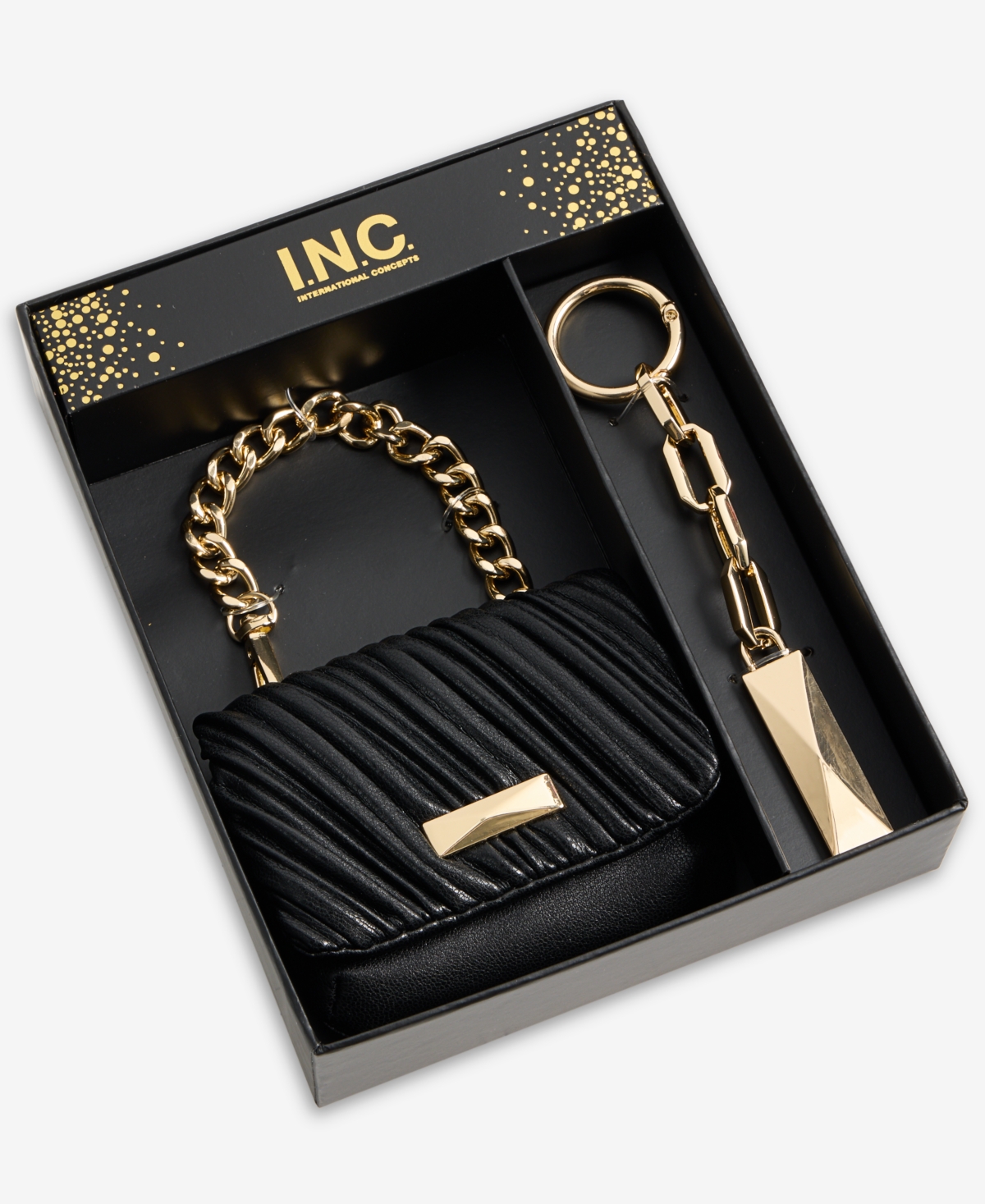 Inc International Concepts Taylah Ruched Mini Bag, Macy's Exclusive In Black