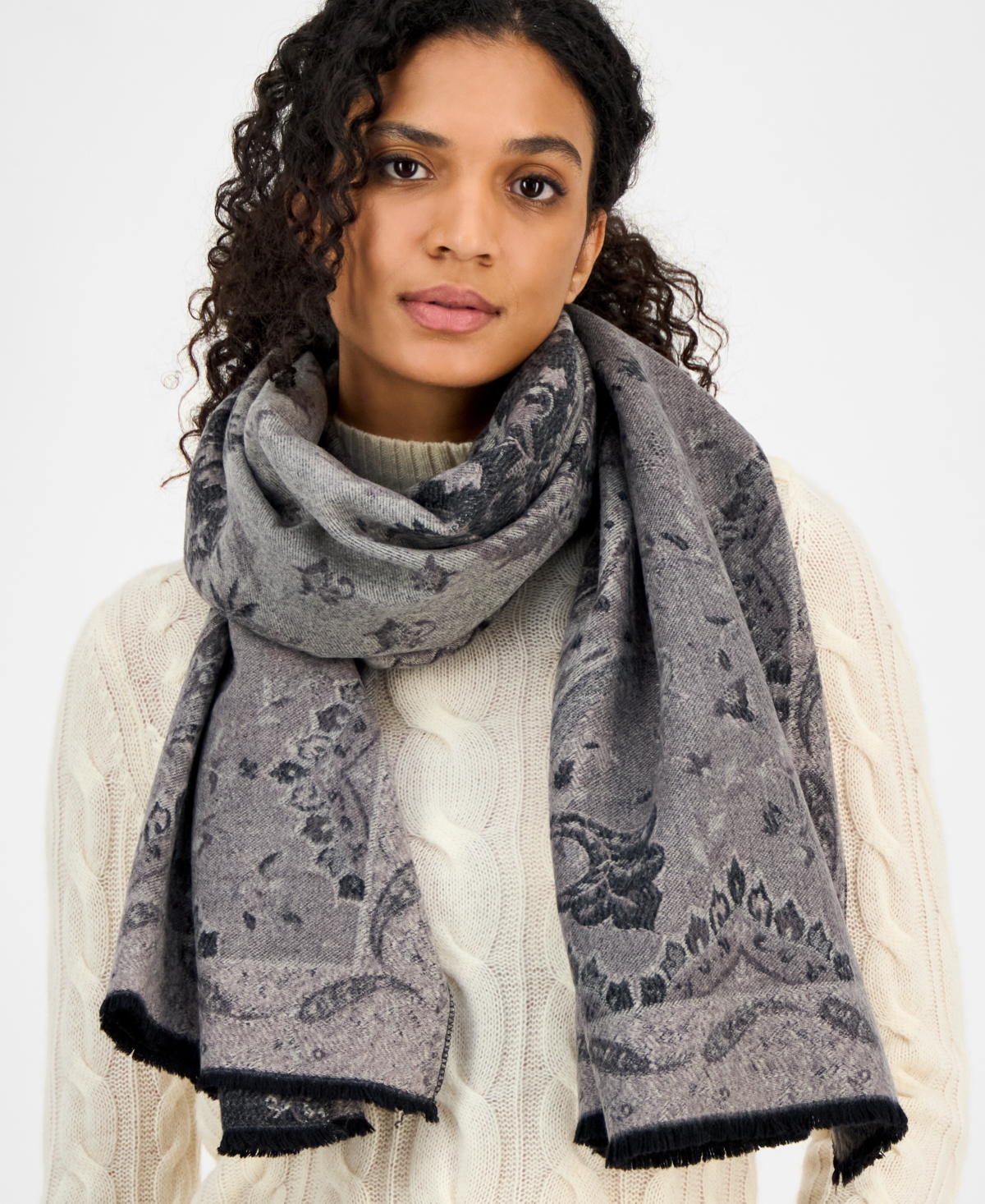 Giani Bernini Paisley Jacquard Scarf Wrap, Macy's Exclusive