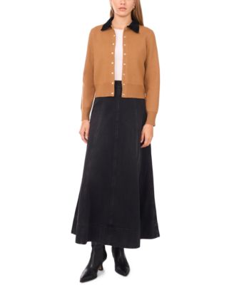 Women's Long Sleeve Button Up Collar Jacket