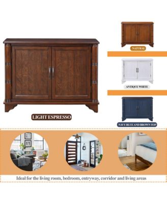 40" Bathroom Cabinet Console Table with Adjustable Storage Shelf