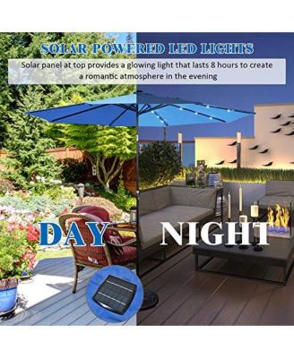 10 Feet Outdoor Patio umbrella with Bright Solar LED Lights