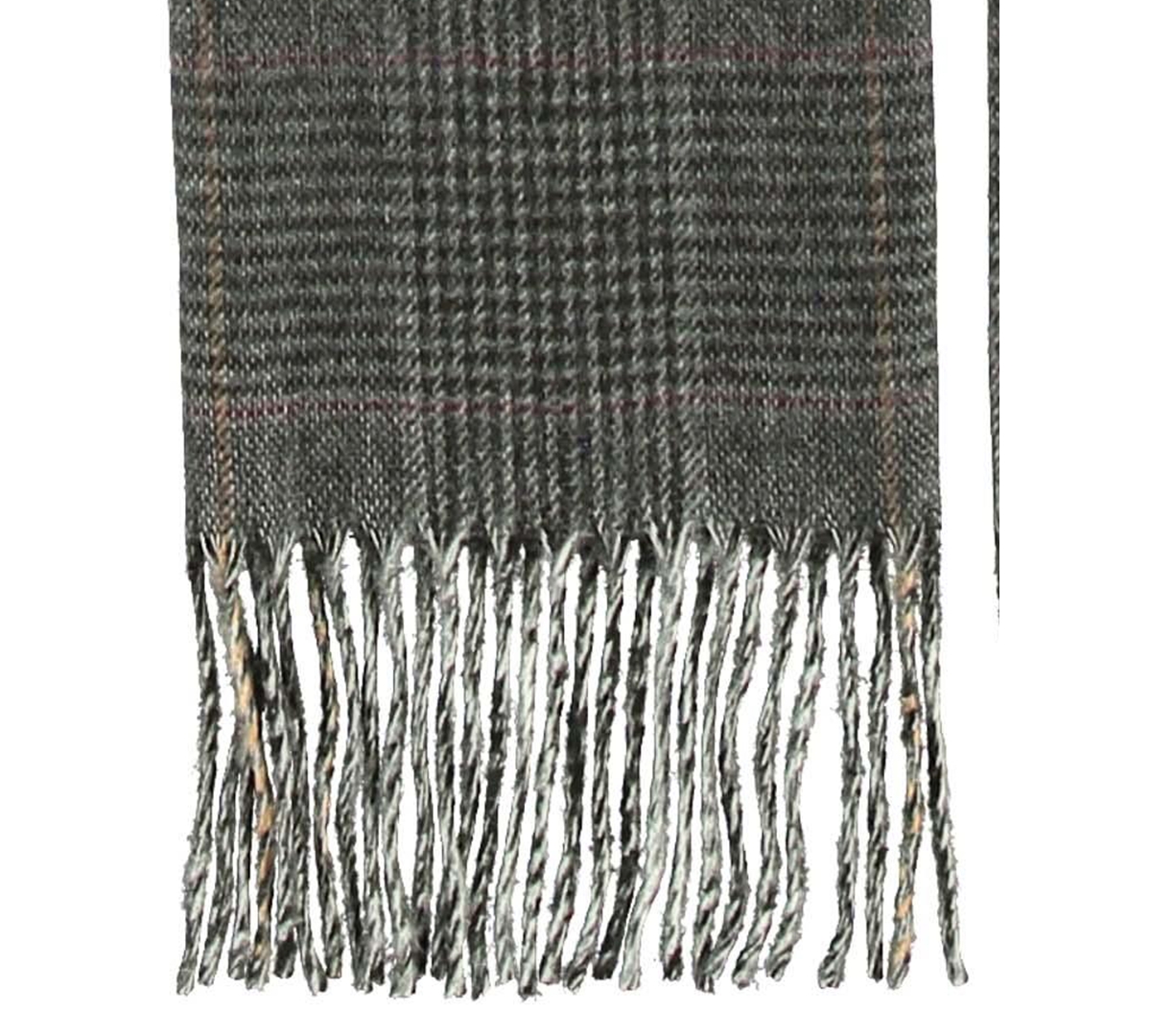 V Fraas Men's Prince Of Wales Plaid Scarf In Gray