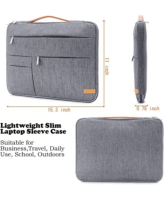 16 inch Laptop Sleeve Bag, Slim Lightweight Multiple Pockets Computer Cover Notebook Ultrabooks Carrying Case Fit for Acer Asus Dell Lenovo HP, Grey