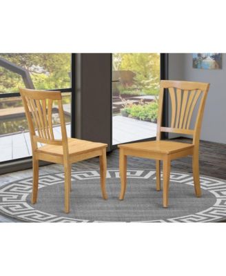 3-Pc Kitchen Table Set - 2 Modern Dining Room Chairs and 1 Dining Room Table (Oak Finish)