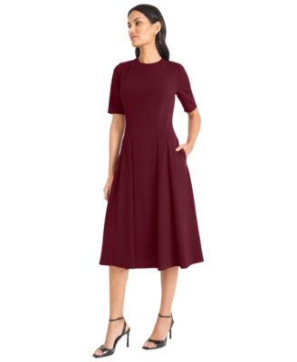 Women's Short-Sleeve Midi Dress
