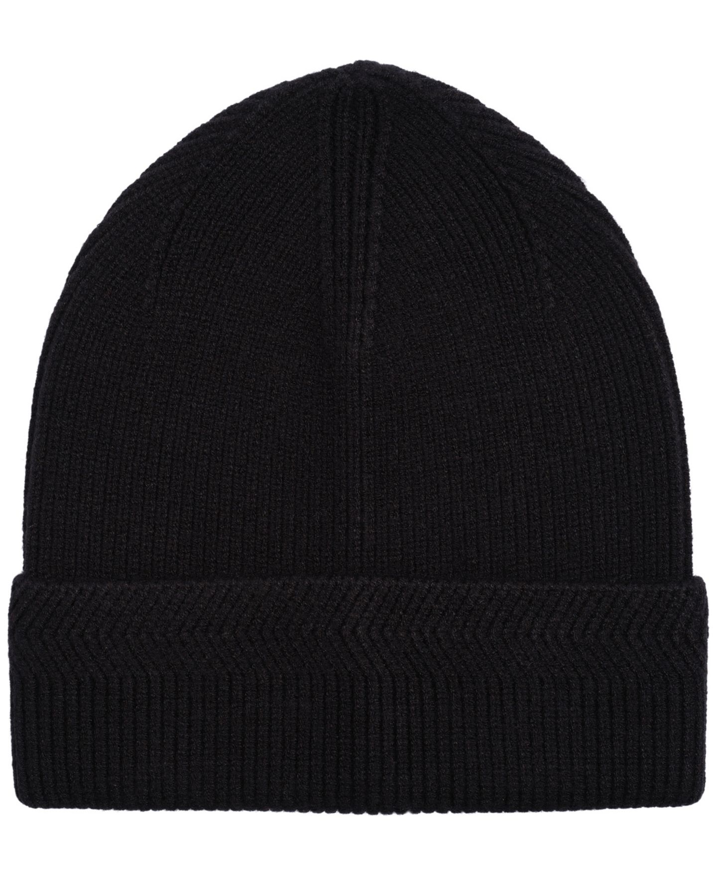 Мужская шапка Alfani Fine Ribbed Beanie, цвет: Чёрный — фото 1