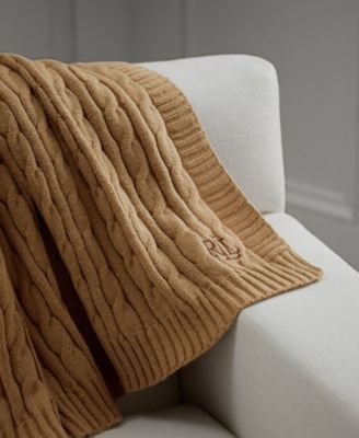 Jamie Cable-Knit Throw, 50" x 60"
