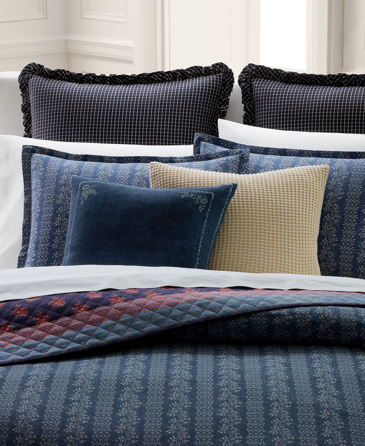Lauren Ralph Lauren Gena Soft Cotton Reversible 3-Pc. Duvet Cover Set
