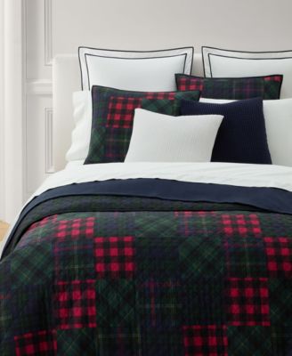 Ralph Lauren Hadley Soft Cotton Diamond Stitch Quilts In Green