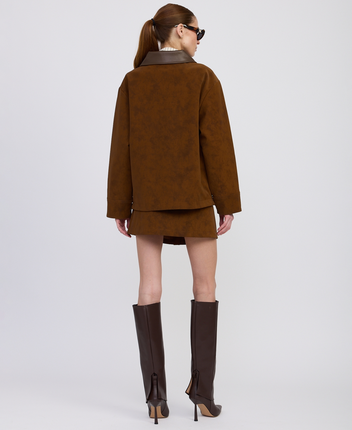 En Saison Eloise Chore Jacket Brown In Brown