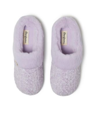 Womens Claire Cable Knit Chenille Clog House Slipper