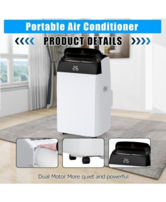 12,000 BTU, 3-in-1 Portable Air Conditioner with Cooling, Dehumidifier & Fan Modes, Remote, 24H Timer, Sleep Mode, Installation Kit
