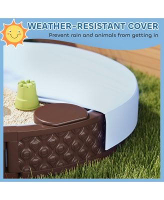 Round Kids box with Cover, 3 Seats, Bottom Liner,