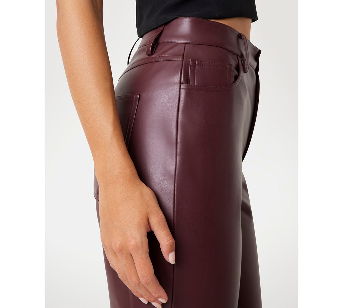 Guess Women's 80s Straight Pant In Burgundy
