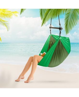 Hanging Outdoor Camping Cacoon Chair - Collapsible and Lightweight Swings - Swinging Rocker Chairs for Camp, Travel, Hiking, Tent, or Porch