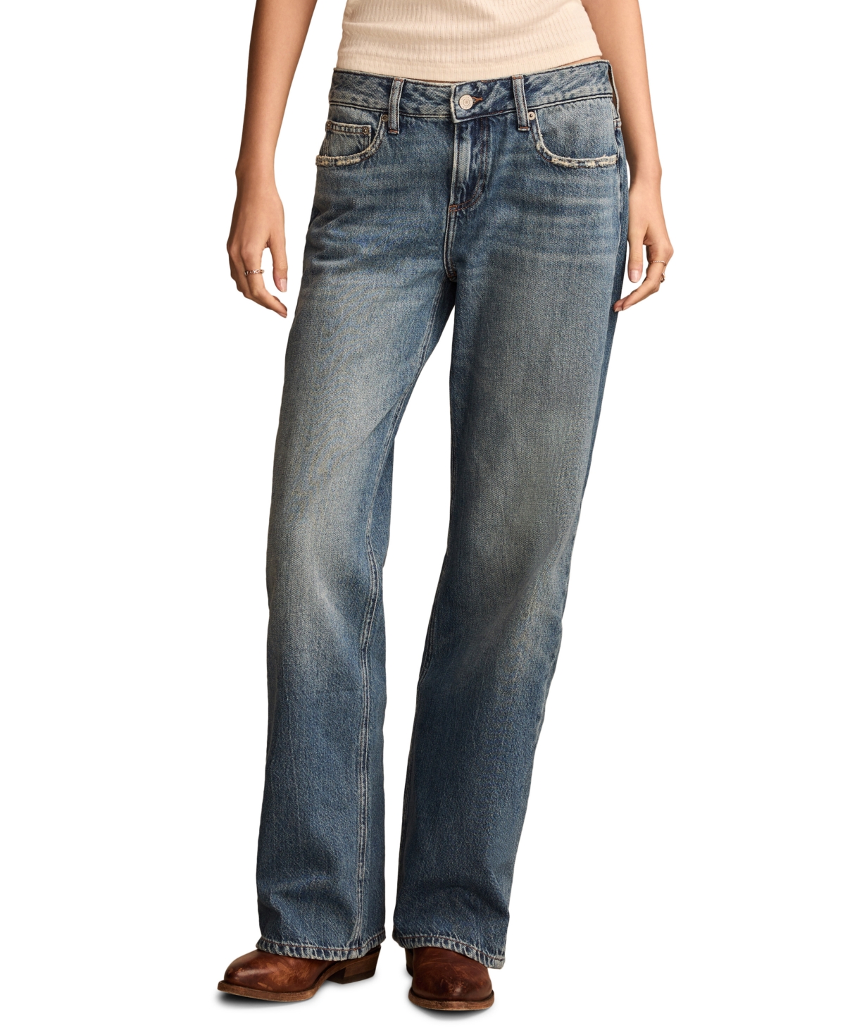 Lucky Brand Women's Baggy Wide Leg Jeans