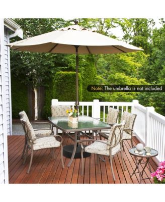 Patio 19.5'' Fillable Round Umbrella Base Stand Holder Heavy-Duty Pole 1.5''/1.9''