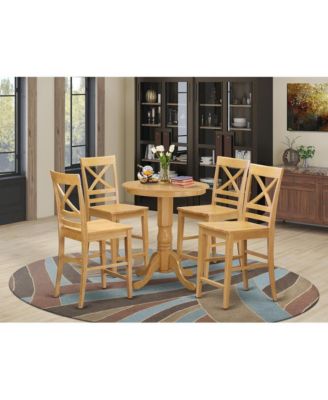 5 Pc counter height pub set - Dining Table and 4 Kitchen bar stool