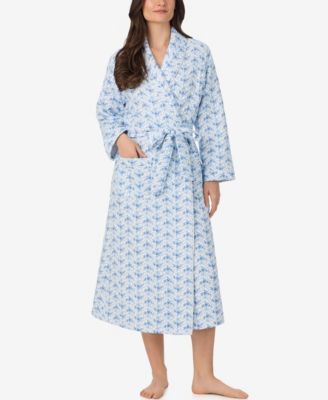 Women's Long Sleeve Diamond Quilt Ballet Wrap Robe