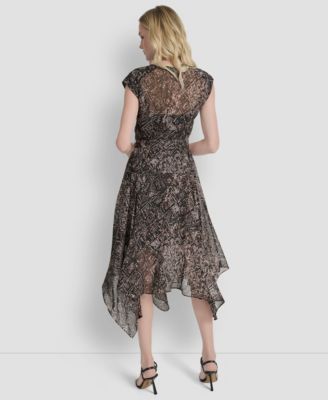 Women's Sleeveless V-Neck Fit & Flare Dress