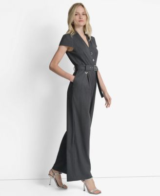 Women's Cap Sleeve V-Neck Jumpsuit