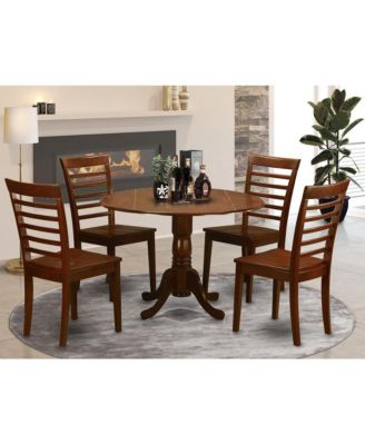 5-Piece Wood Small Dinette Chair Kitchen Table Set