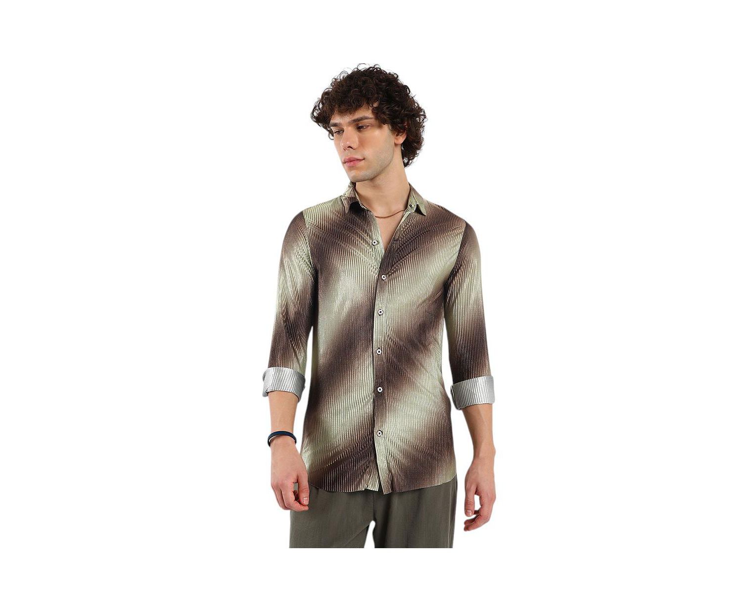 Campus Ombre-Pleated Shirt