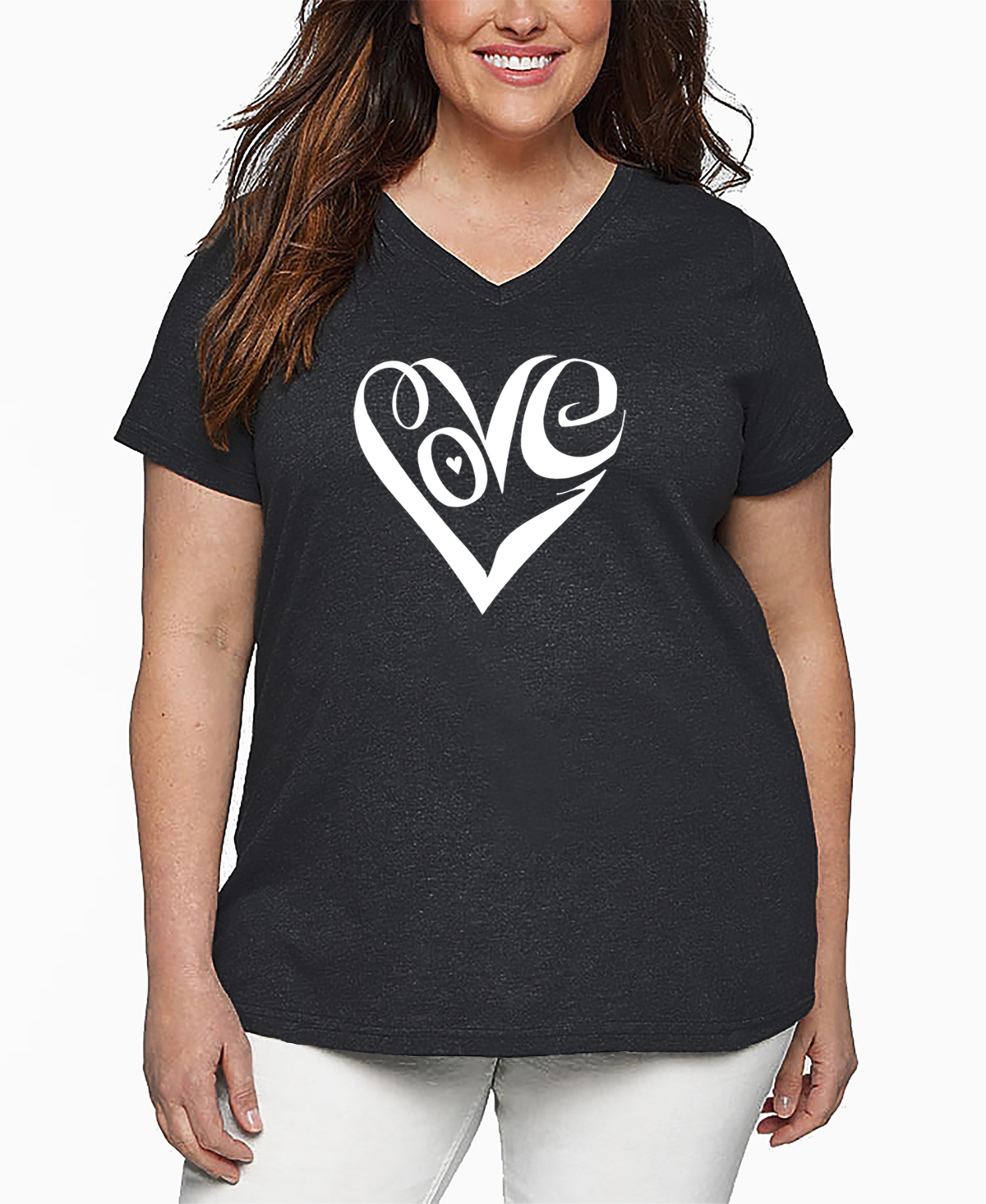 La Pop Art Plus Size All I Want For Christmas Is You Word Art T-shirt In Gray