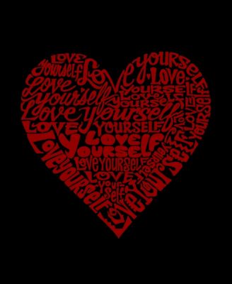 Plus Size Love Yourself Word Art V-Neck T-Shirt